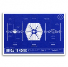 Affiche vaisseau de combat impérial de la guerre des étoiles