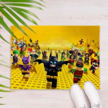 Tapis imprimé marvel batman lego