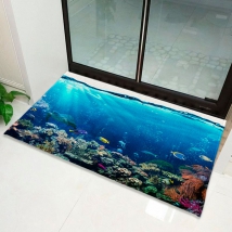 Tapis poisson et tortue sur le récif