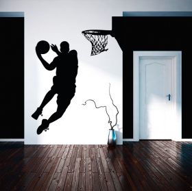 Vinyle décoratif et autocollants joueur de basket-ball