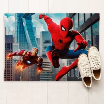 Tapis iron man et spiderman