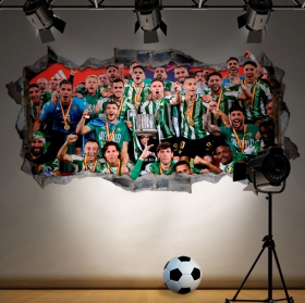 Vinyle décoratif 3d soccer real betis balompié