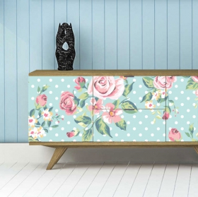 Vinyles fleurs pour décorer les meubles et les armoires