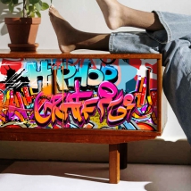 Vinyles graffitis pour meubles ou armoires