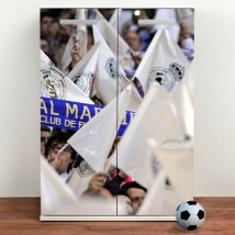 Vinyles pour meubles et armoires drapeaux du real madrid