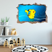 Vinyles 3d pokémon pikachu