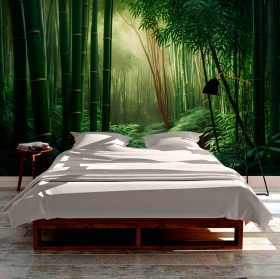 Papier peint ou murale équilibre forêt de bambous