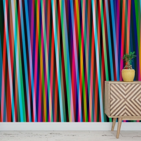 Papier peint fond lignes verticales effet de couleur moderne