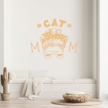 Lunettes décoratives en vinyle mère chats