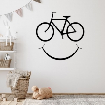 Vélos décoratifs en vinyle avec des sourires