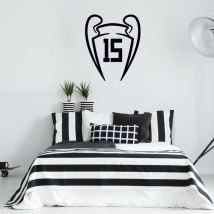 Vinyles décoratifs et autocollants real madrid quinze champions